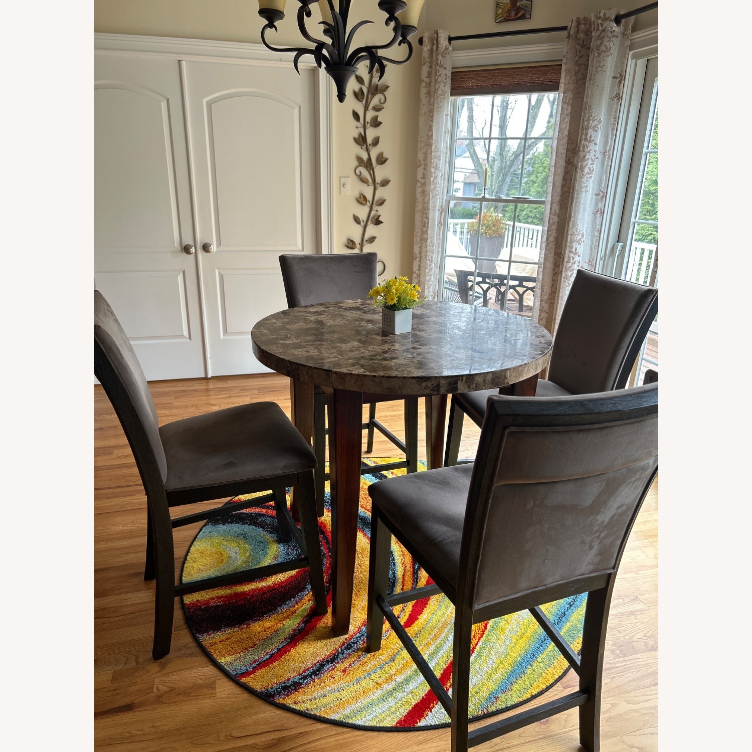 Bob's Discount Furniture London Dark Brown Dining Set - image-1