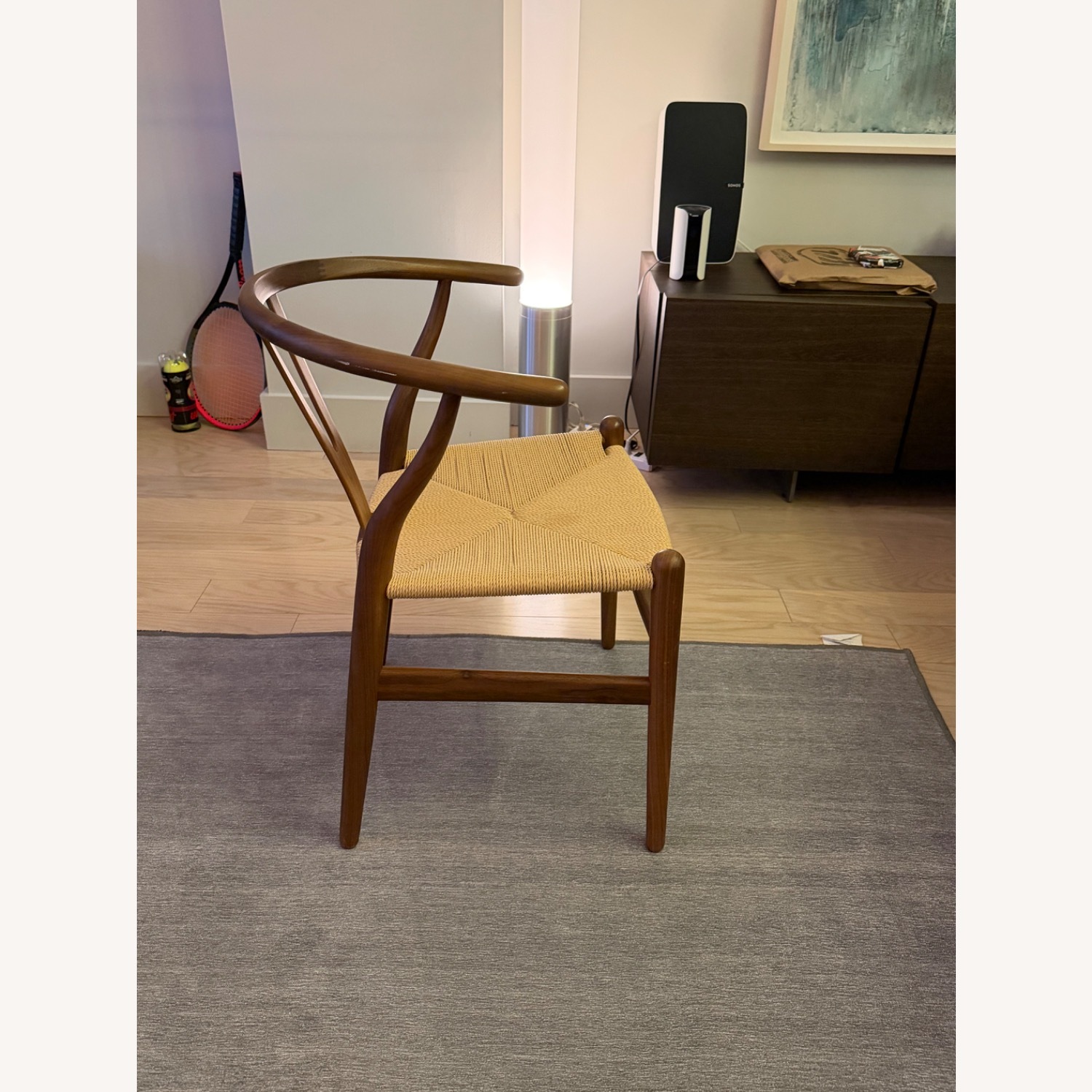 Hans Wegner Wishbone Dark Brown Wood Accent Chair - image-4