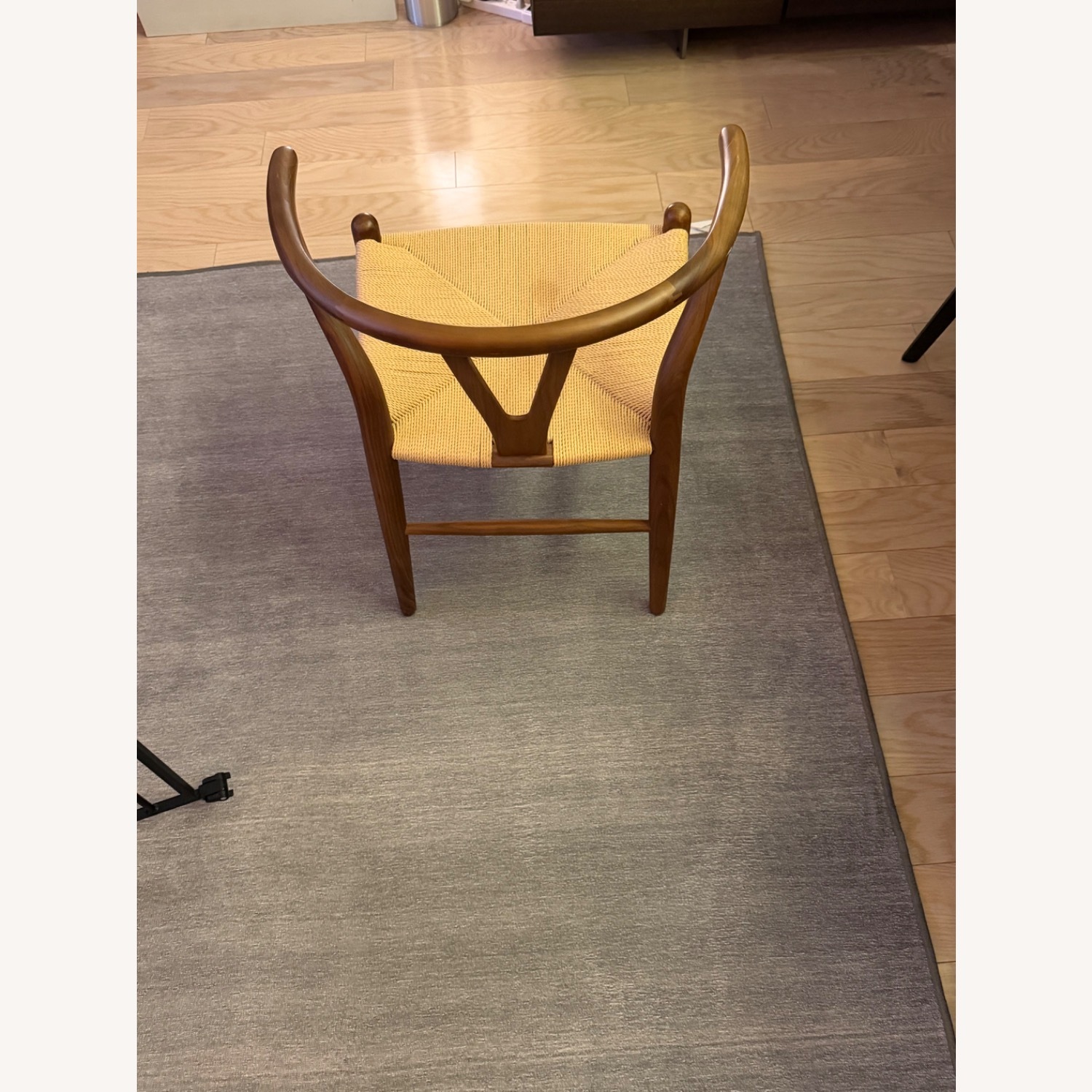 Hans Wegner Wishbone Dark Brown Wood Accent Chair - image-3