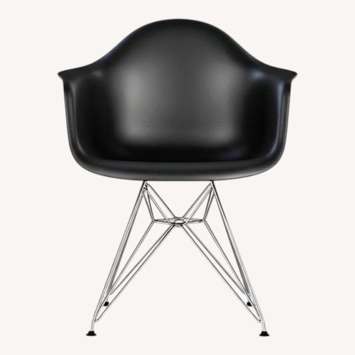 Used Herman Miller Eames Black Molded Armchair for sale on AptDeco