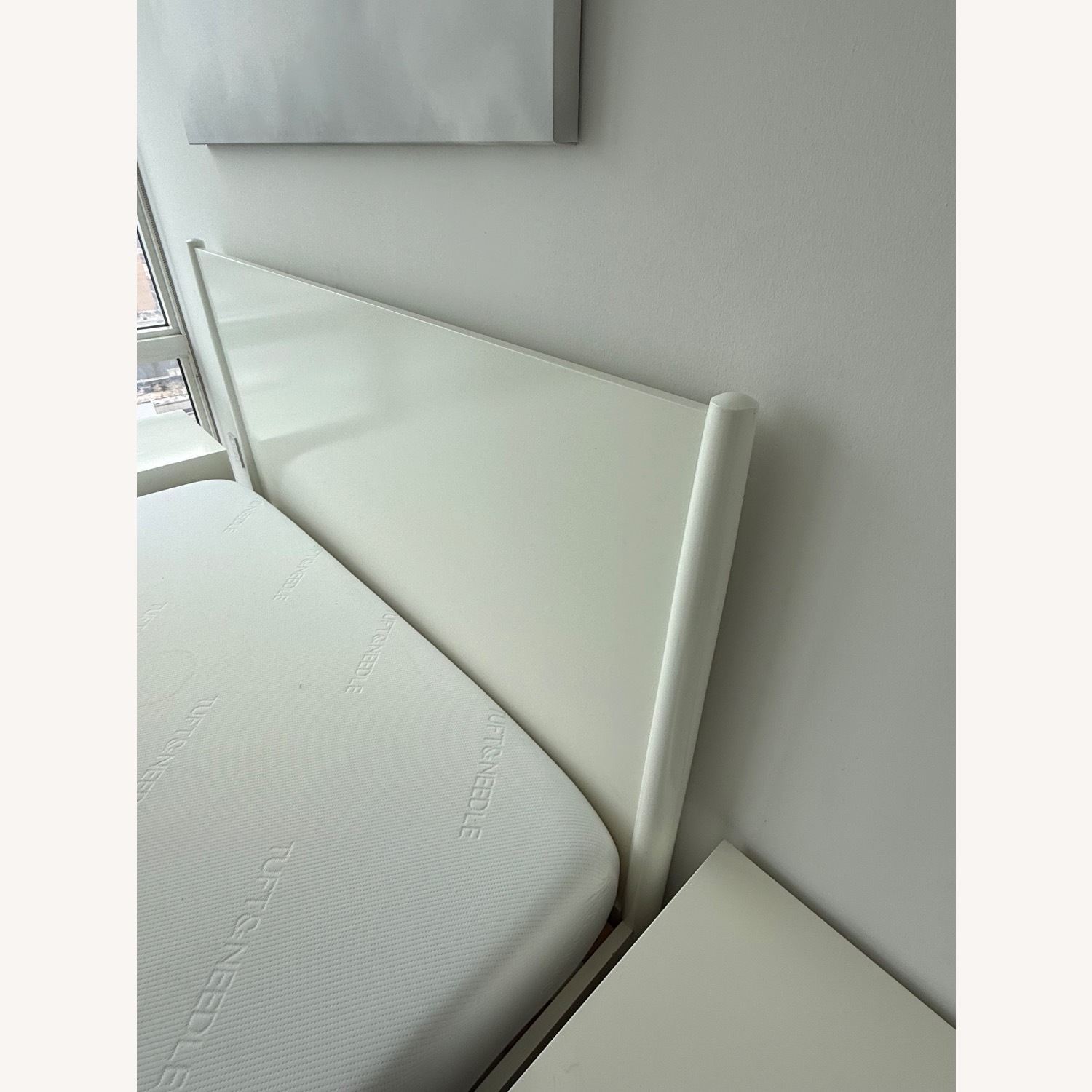 West Elm Midcentury Modern White Wood Queen Bed - image-5
