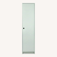 CB2 Slim White Storage Cabinet W Adj Shelving