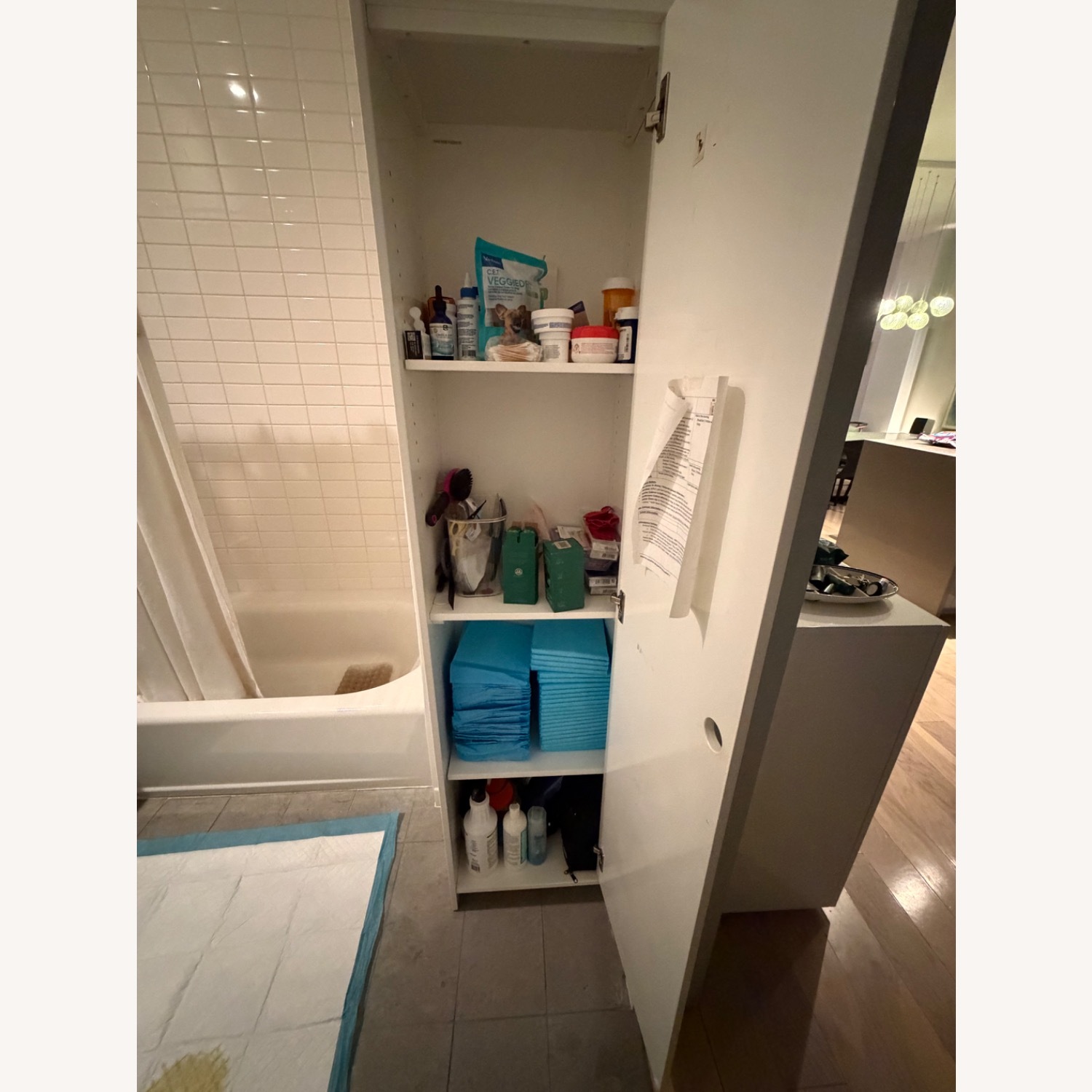 CB2 Slim White Storage Cabinet W Adj Shelving  - image-2