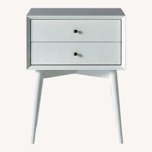 Used West Elm Mid-Century White Wood Nightstands for sale on AptDeco