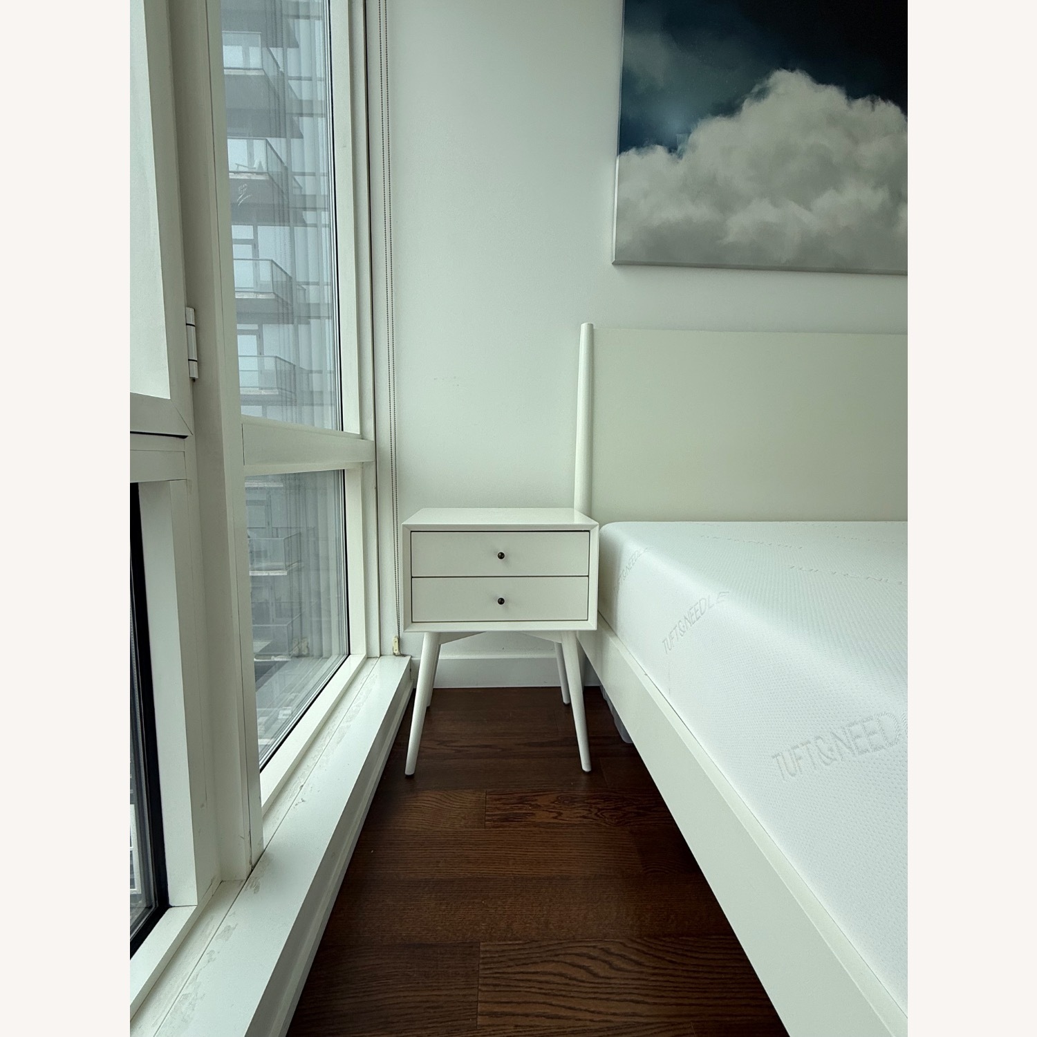 West Elm Mid-Century White Wood Nightstands - image-4