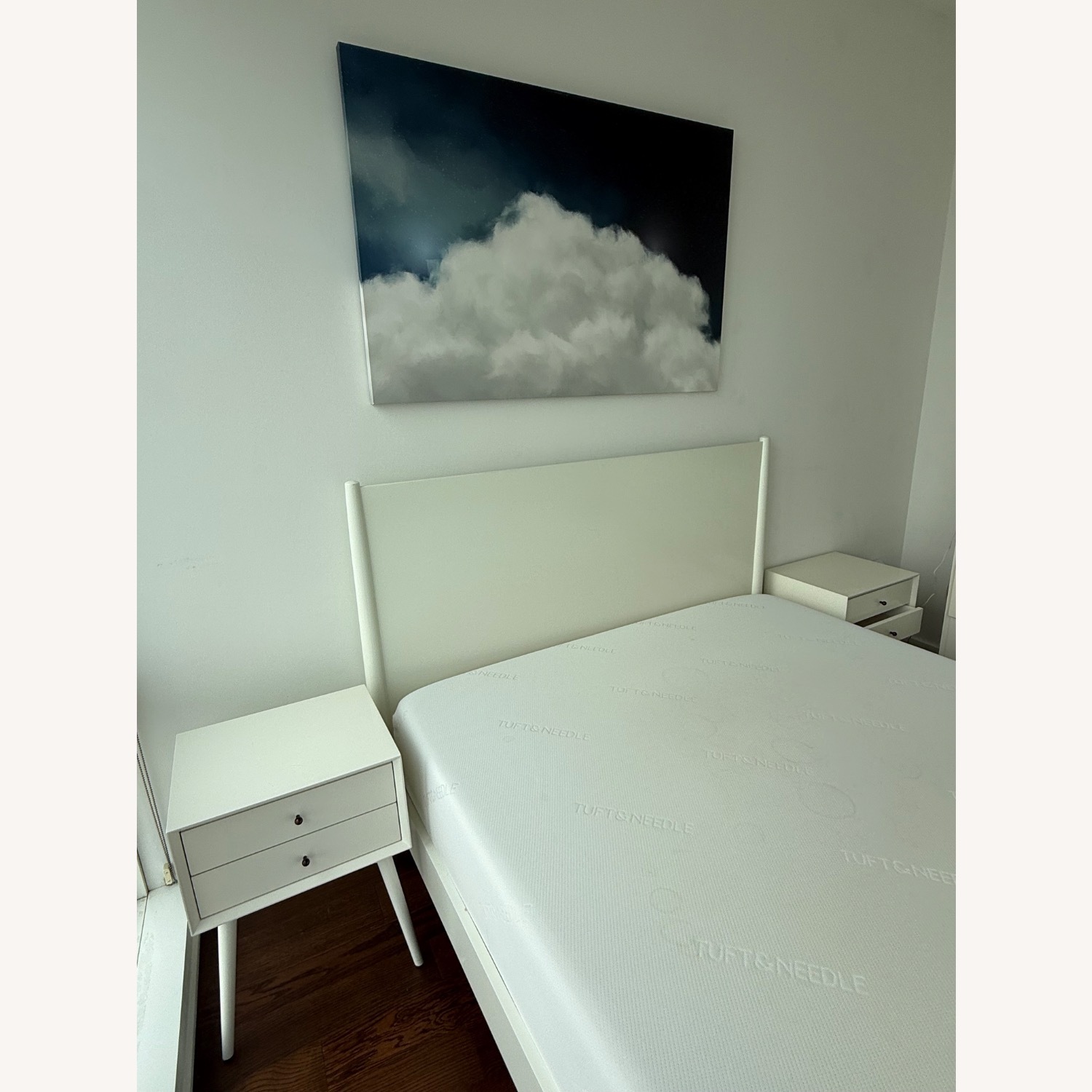 West Elm Mid-Century White Wood Nightstands - image-5