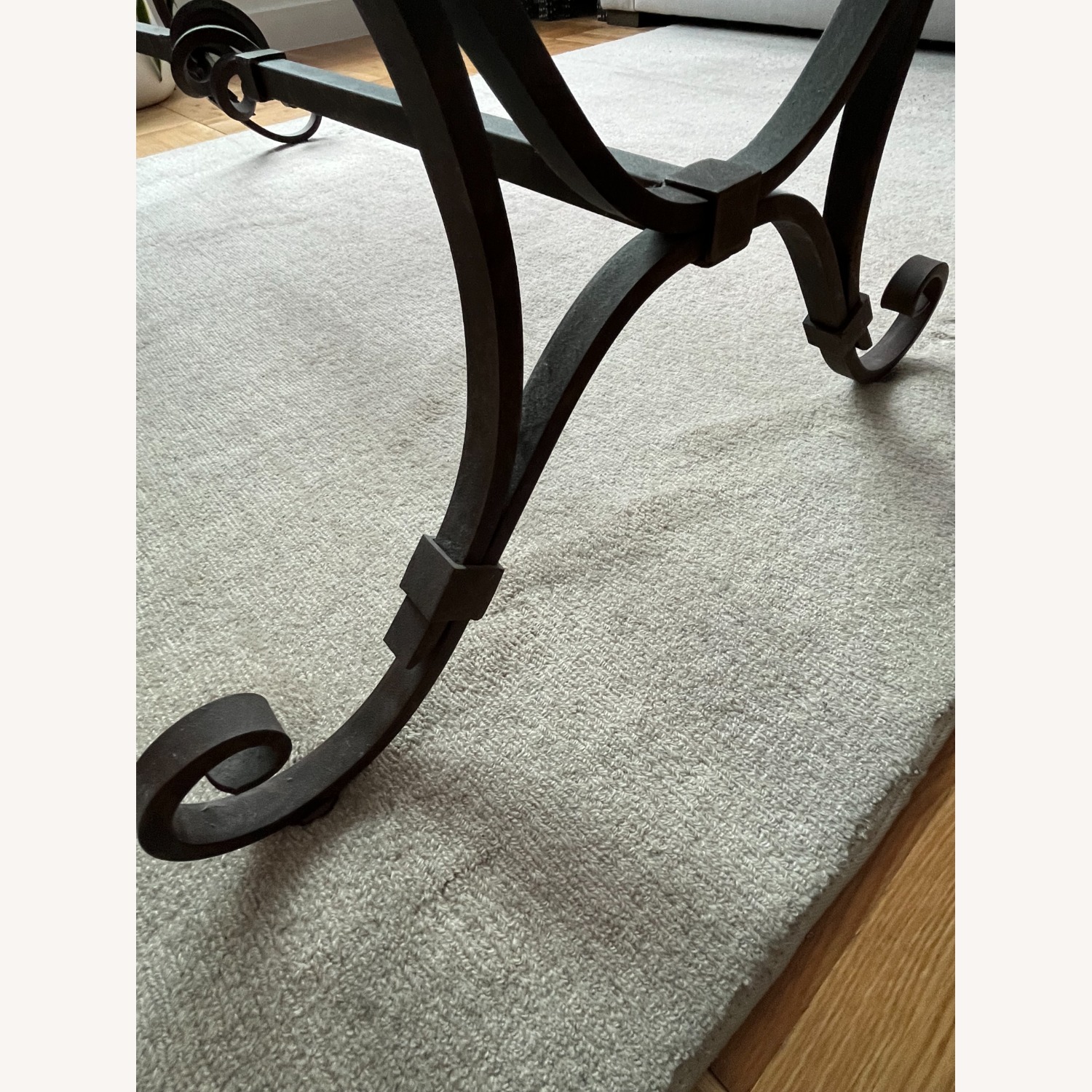 Cast Iron and Glass Coffee Table - image-7