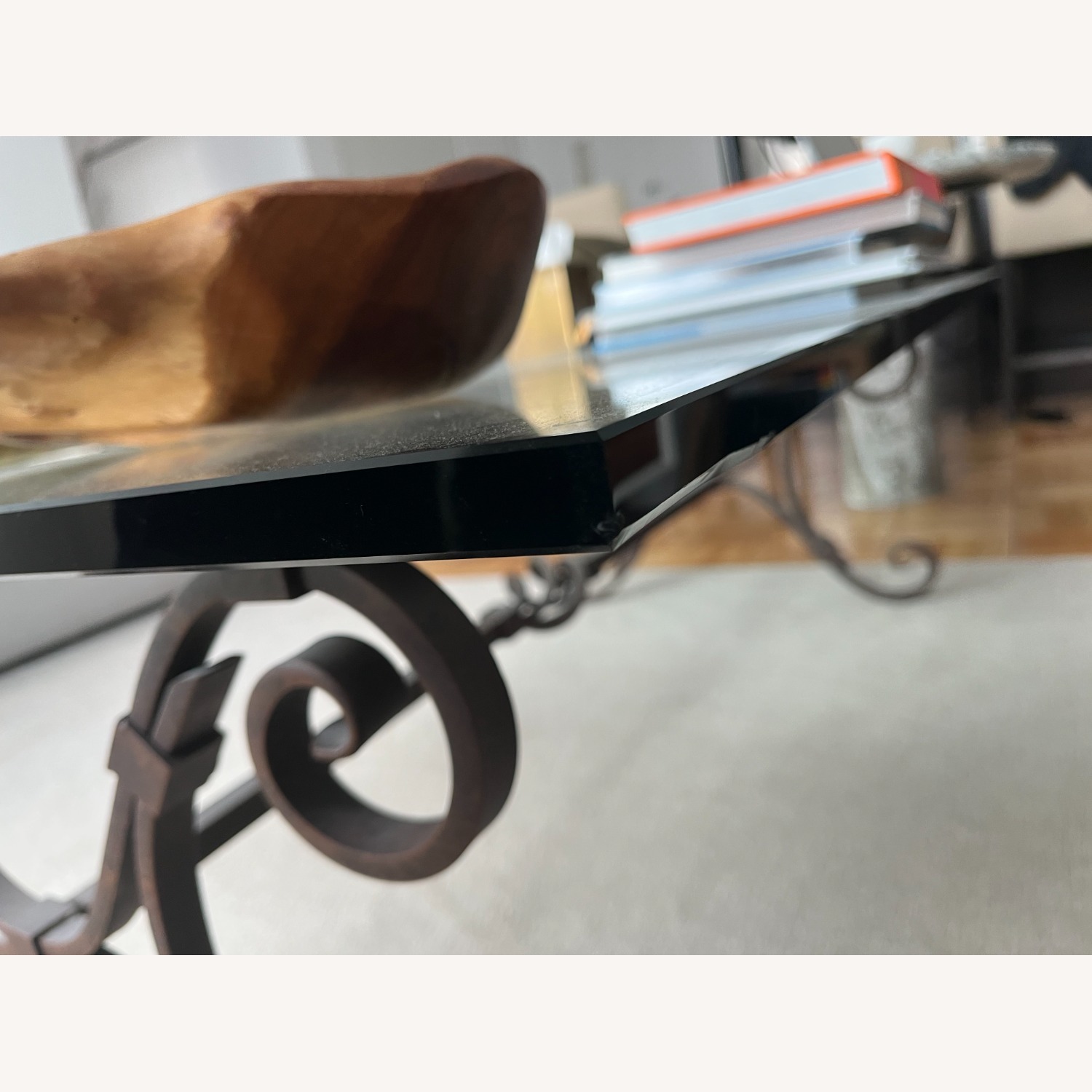 Cast Iron and Glass Coffee Table - image-2