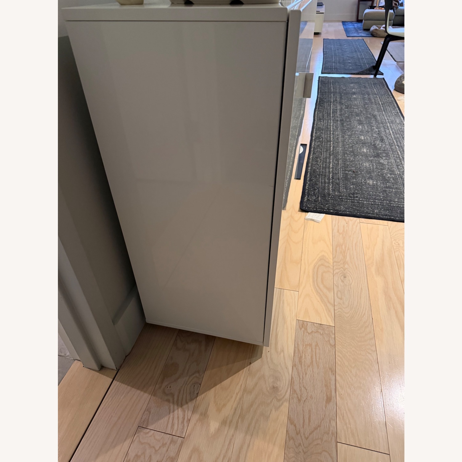 CB2 Swig Modern White Lacquer Storage Cabinet - image-3