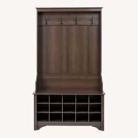 Prepac Manufacturing Dark Brown Wood Armoire