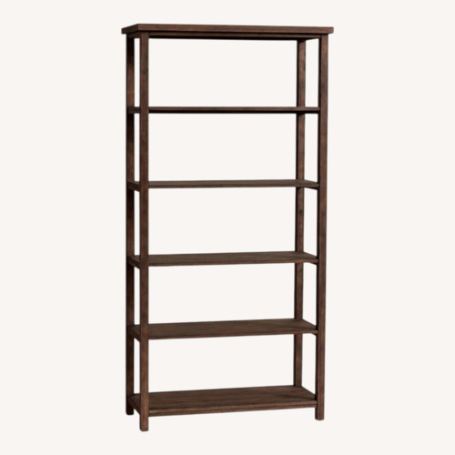 Used Pottery Barn Mateo Wide Etagere Bookcase for sale on AptDeco