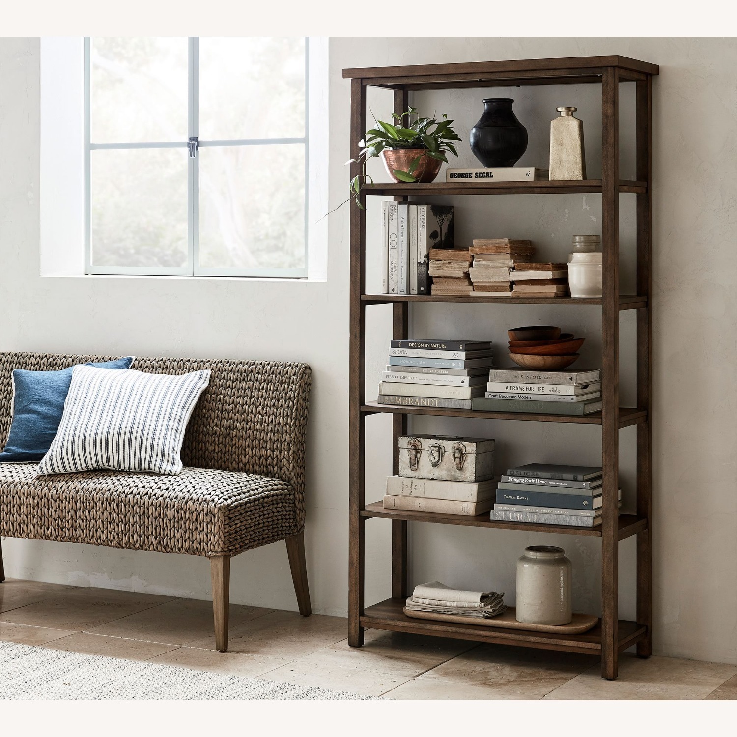 Pottery Barn Mateo Wide Etagere Bookcase - image-2