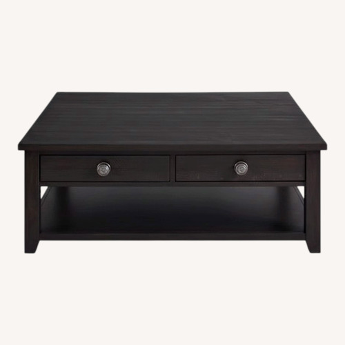 Used Black Wood Coffee Table for sale on AptDeco