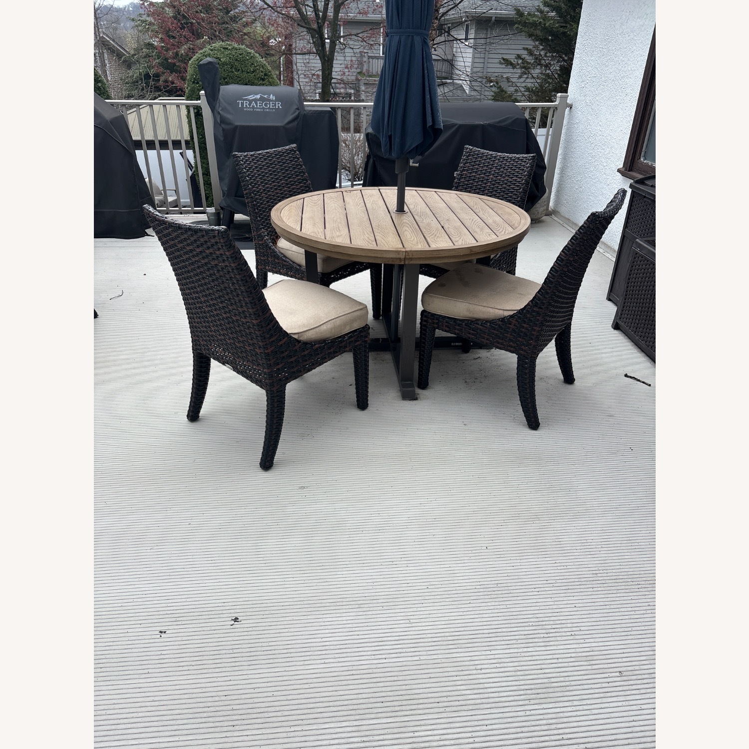 Fortunoff Dark Brown Wicker Patio Furniture - image-1