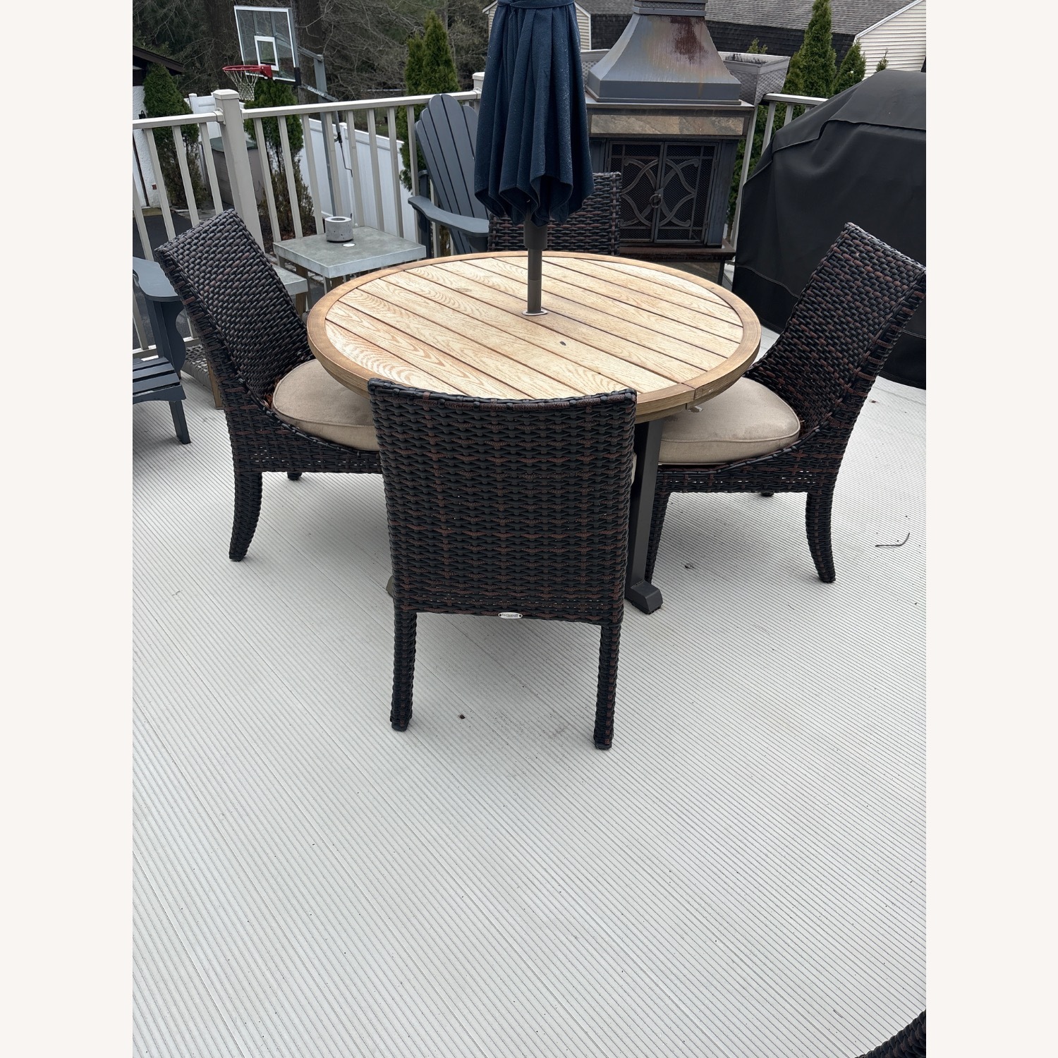 Fortunoff Dark Brown Wicker Patio Furniture - image-3