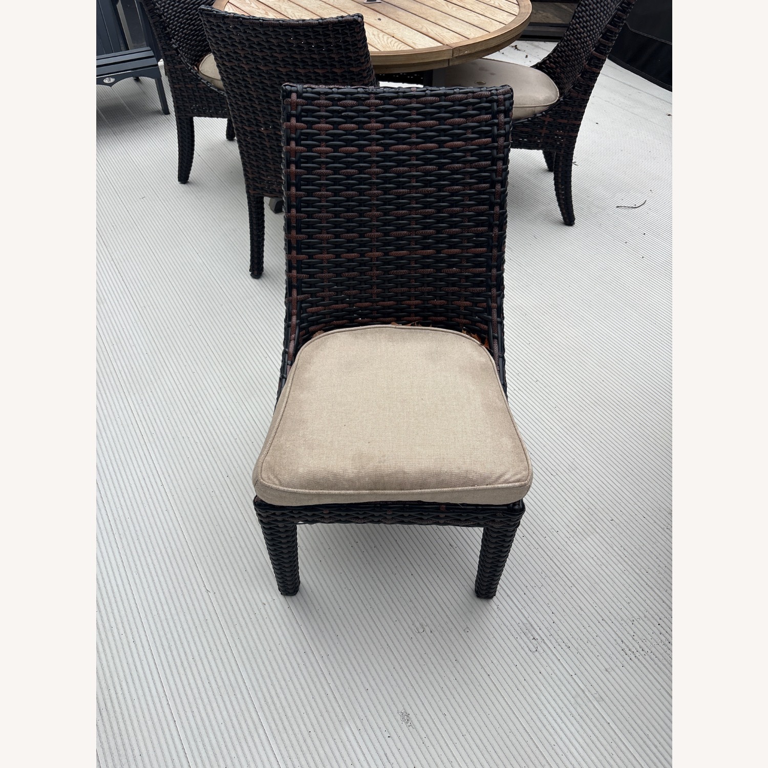 Fortunoff Dark Brown Wicker Patio Furniture - image-4