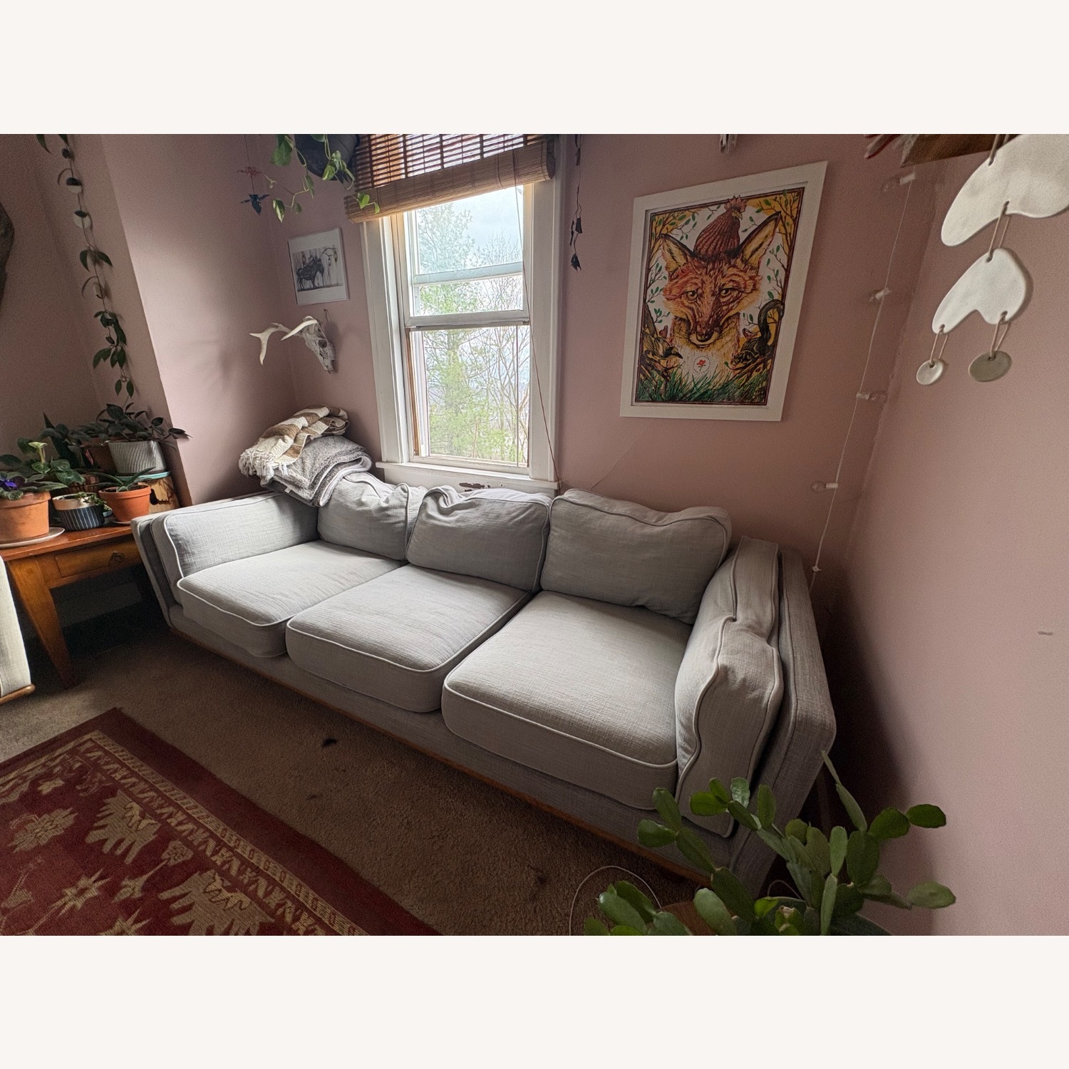 Article Timber Light Gray Fabric 3+ Seater Sofa - image-2