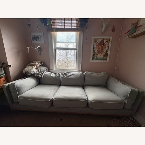 Used Article Timber Light Gray Fabric 3+ Seater Sofa for sale on AptDeco