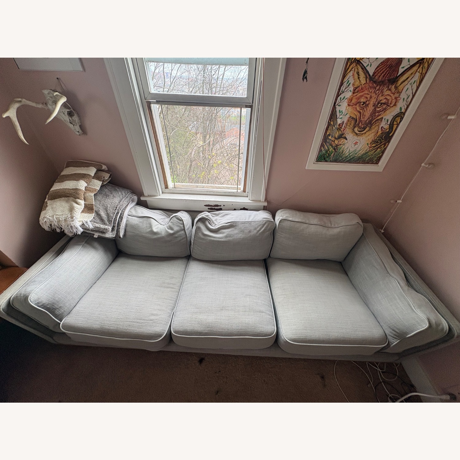 Article Timber Light Gray Fabric 3+ Seater Sofa - image-3