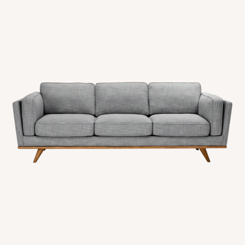 Used Article Timber Light Gray Fabric 3+ Seater Sofa for sale on AptDeco