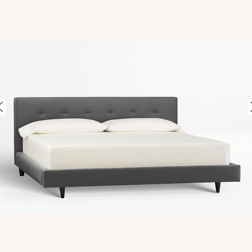 Used Crate & Barrel Tate 38" Tufted Upholstered Queen Bed for sale on AptDeco