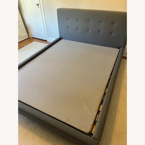 Used Crate & Barrel Tate 38" Tufted Upholstered Queen Bed for sale on AptDeco
