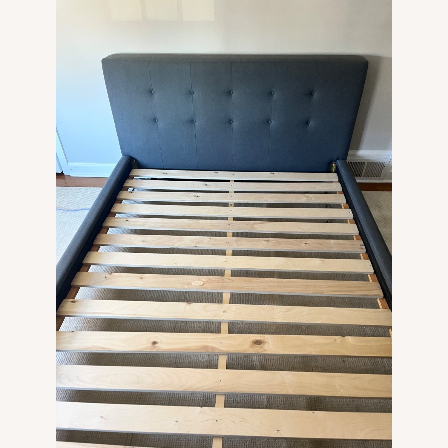 Crate & Barrel Tate 38" Tufted Upholstered Queen Bed - image-3
