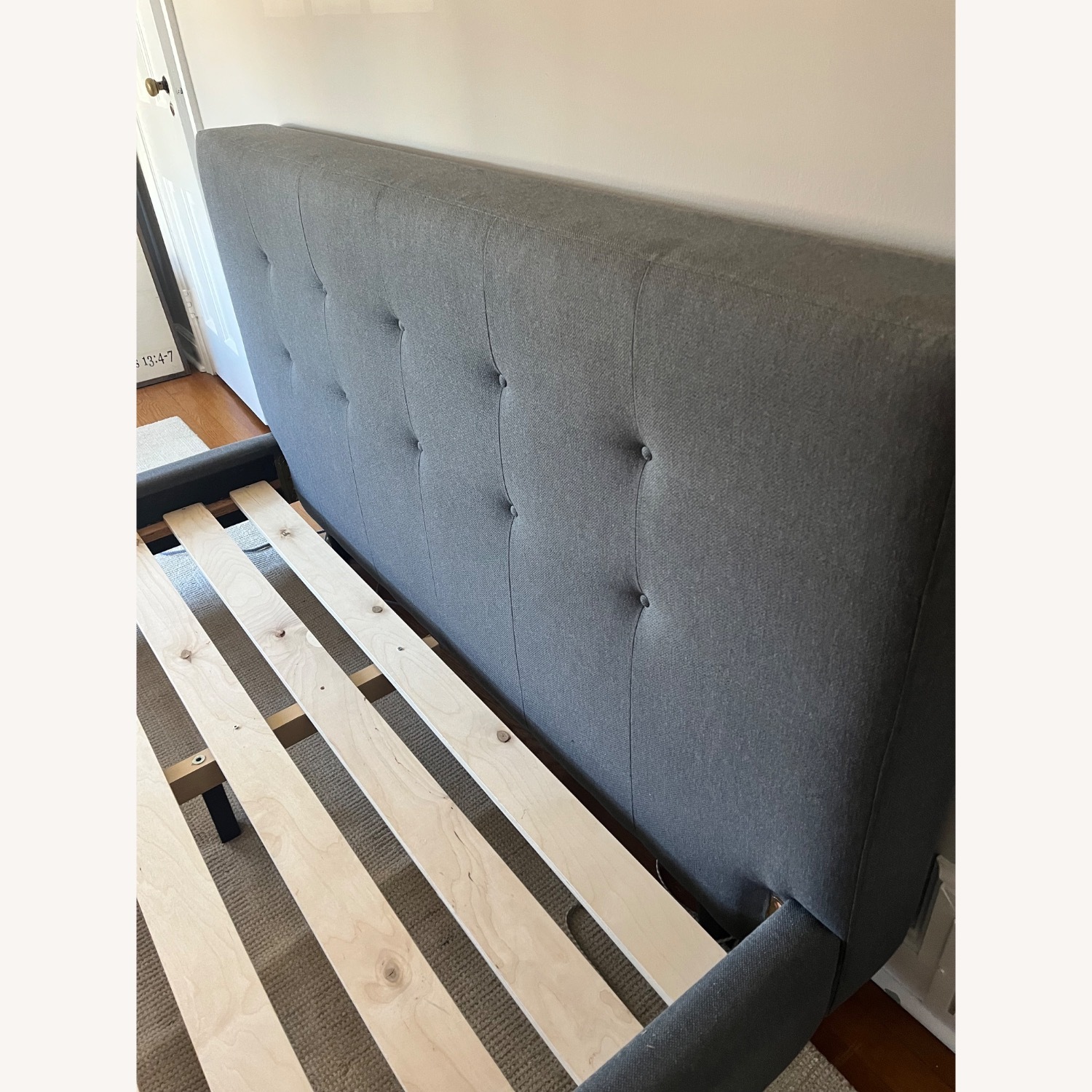 Crate & Barrel Tate 38" Tufted Upholstered Queen Bed - image-3