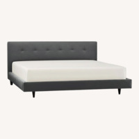 Crate & Barrel Tate 38" Tufted Upholstered Queen Bed