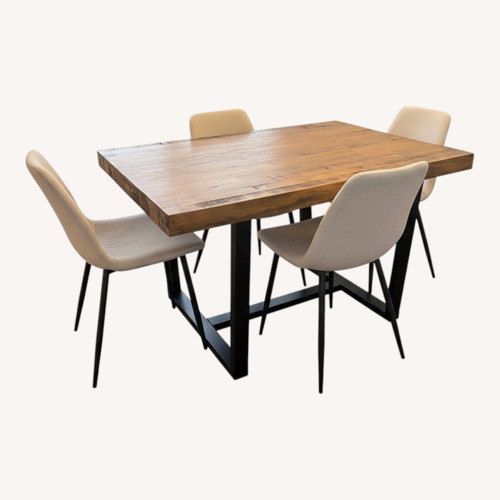 Used Wayfair Natural Wood Dining Set for sale on AptDeco