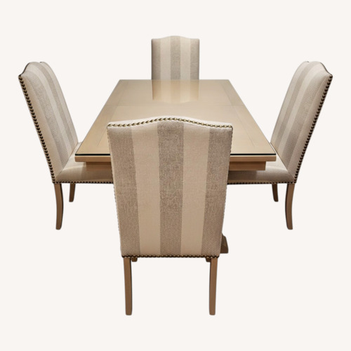 Used Ballard Designs Wood Dining Set for sale on AptDeco