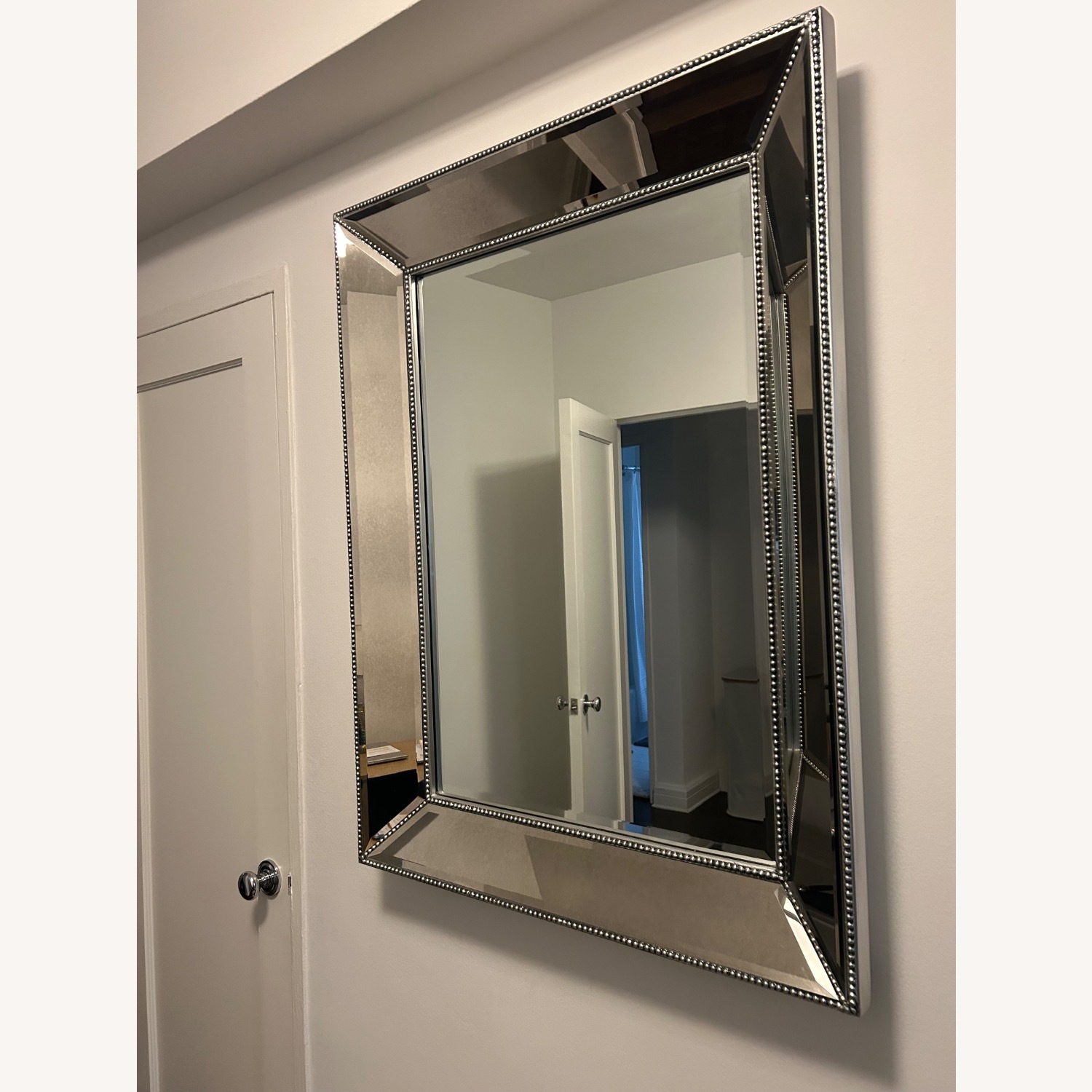 Wayfair Silver Metal Wall Mirror - image-2