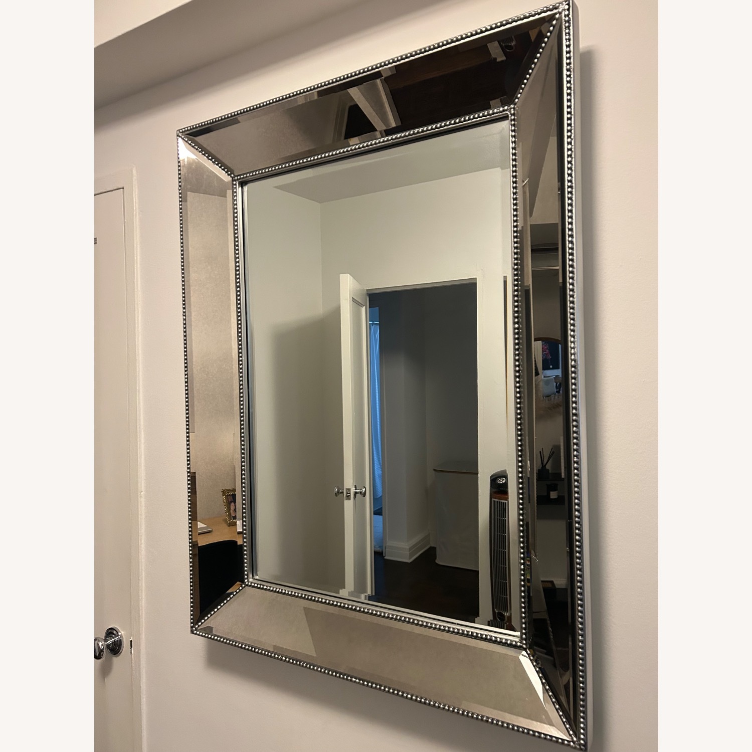 Wayfair Silver Metal Wall Mirror - image-1