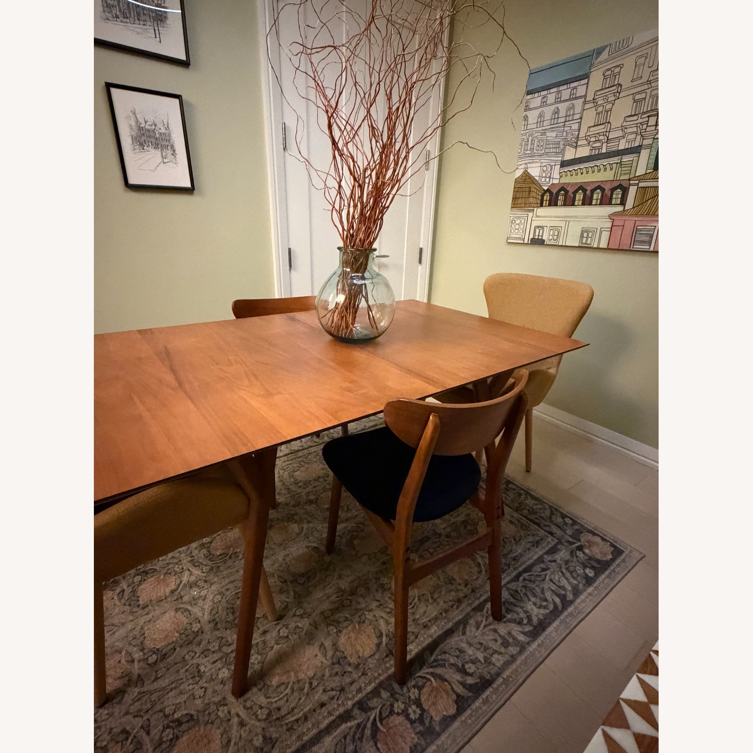 Crate & Barrel Tate Walnut Dining Table - image-2