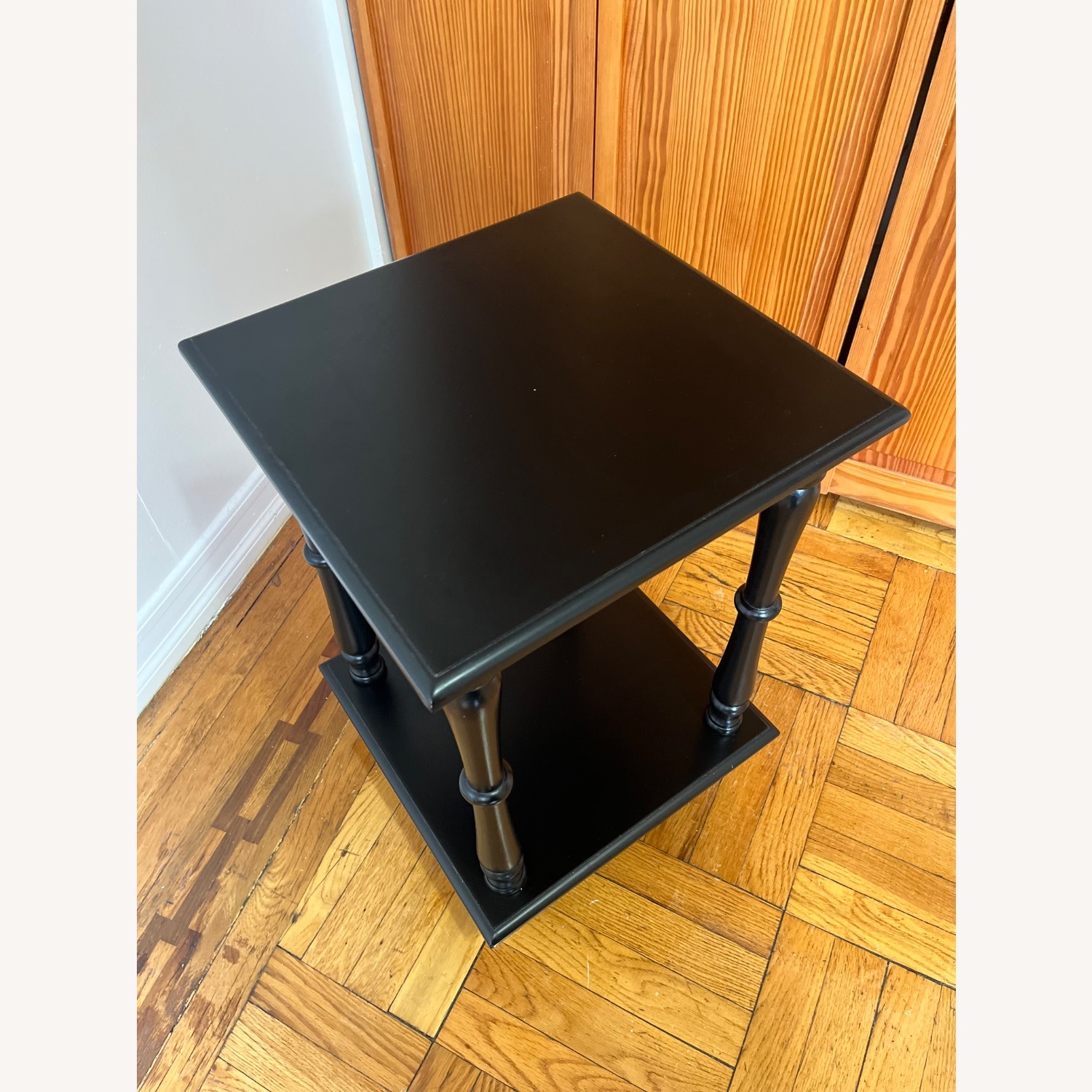 Amazon Taohfe Black Wood Side Table - image-2