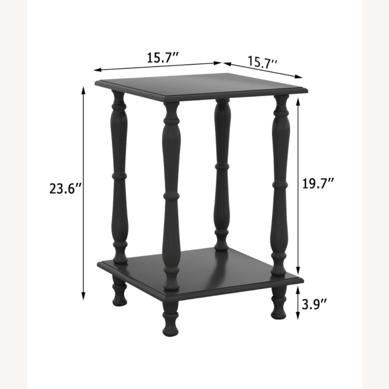 Amazon Taohfe Black Wood Side Table - image-6