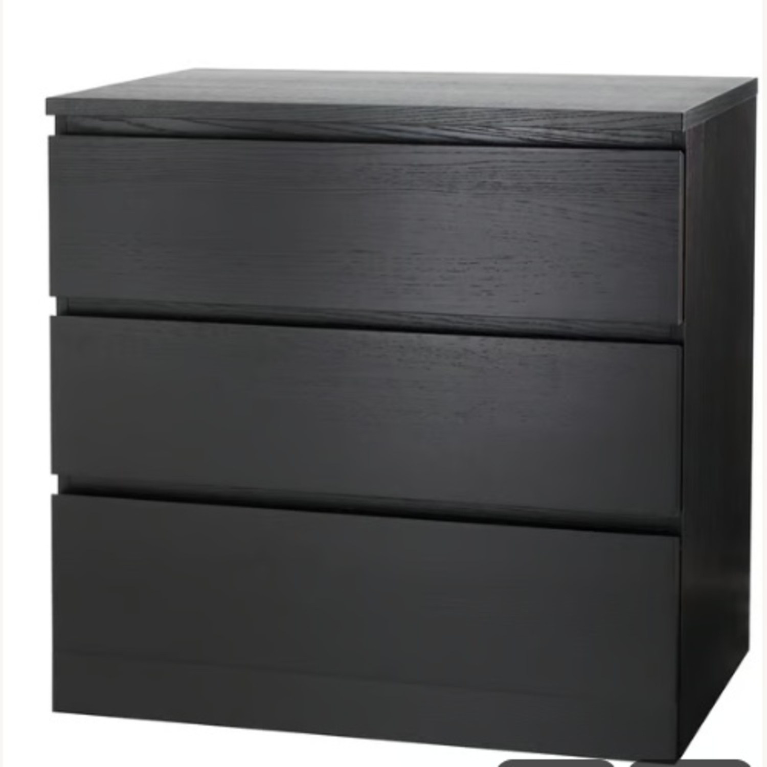 IKEA Malm Black 3-drawer Dresser - image-4