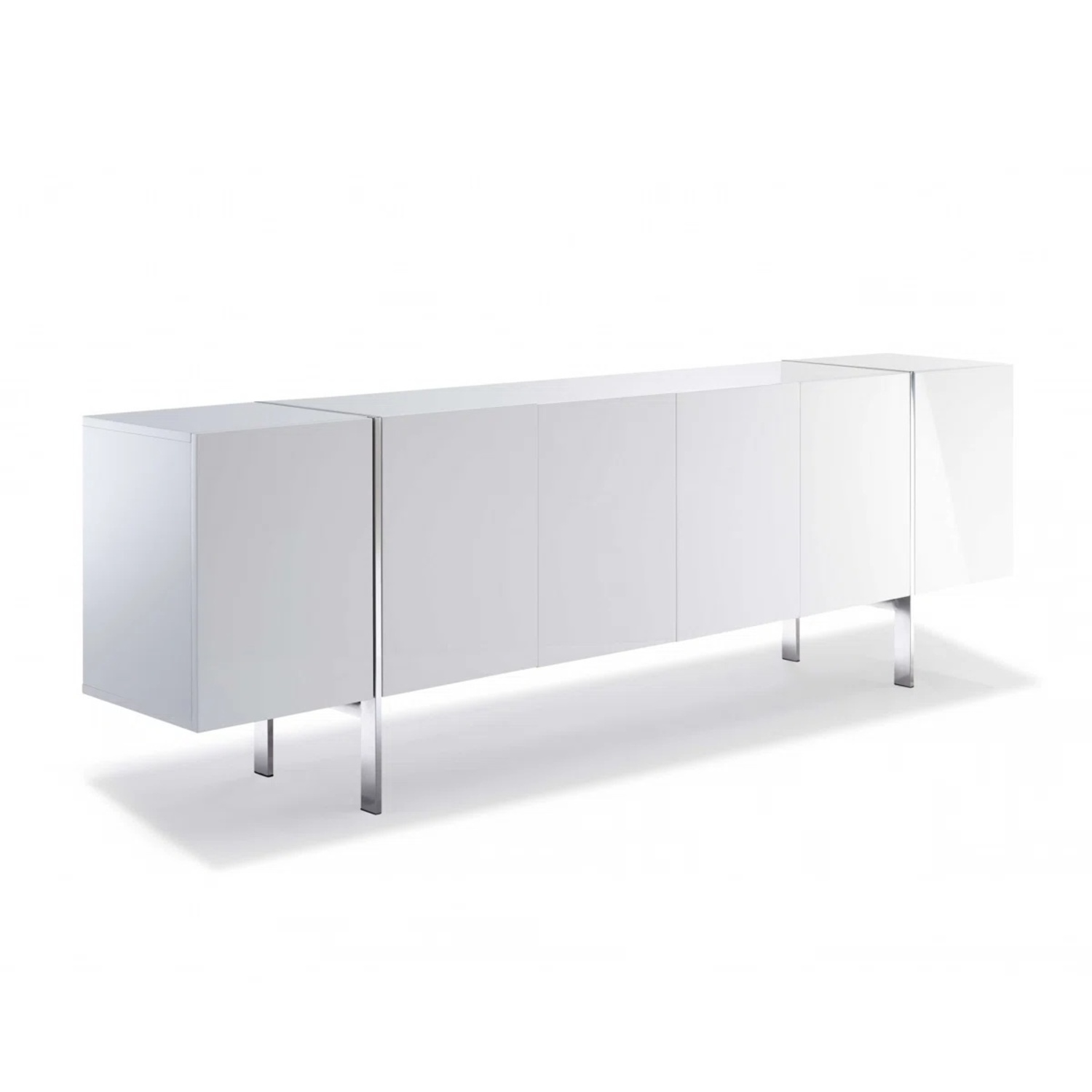 White High-Gloss Lacquer Sideboard + Chrome Legs - image-14