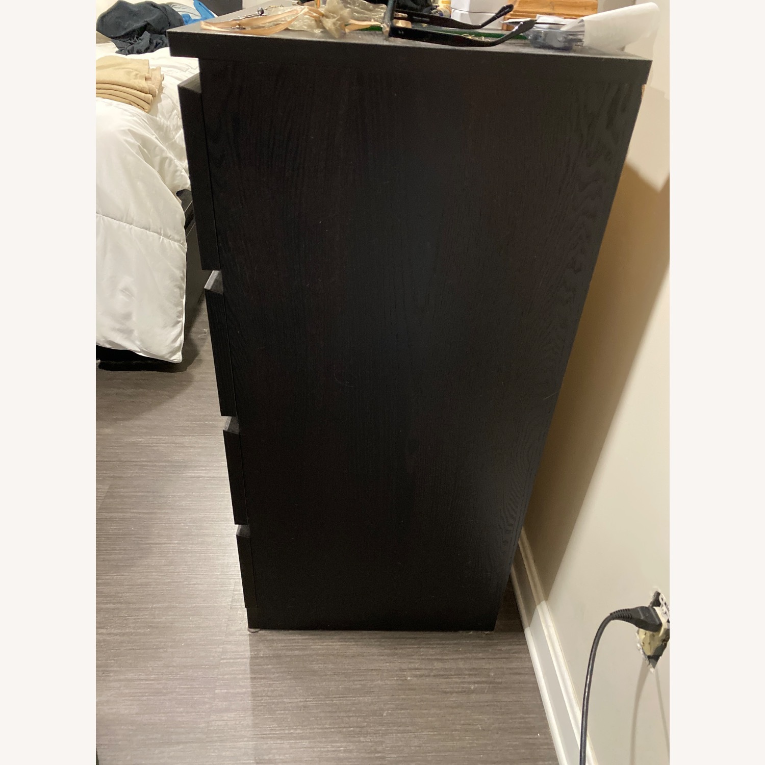 IKEA Black MALM 4-drawer Dresser - image-3