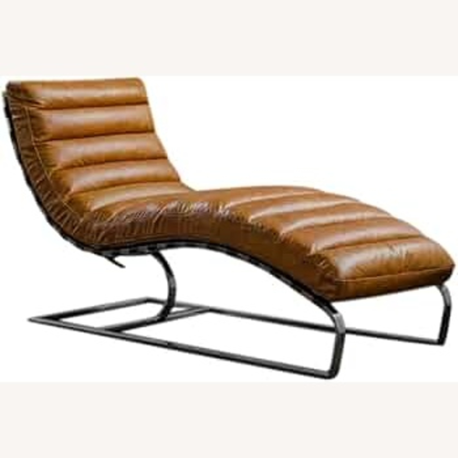 Nobutaka Leather Chaise Lounge - image-6