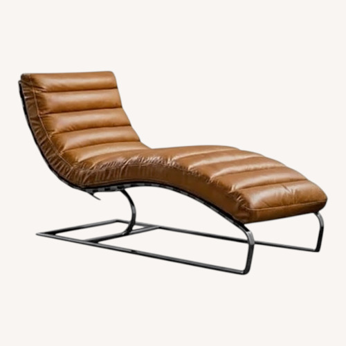 Used Nobutaka Leather Chaise Lounge for sale on AptDeco