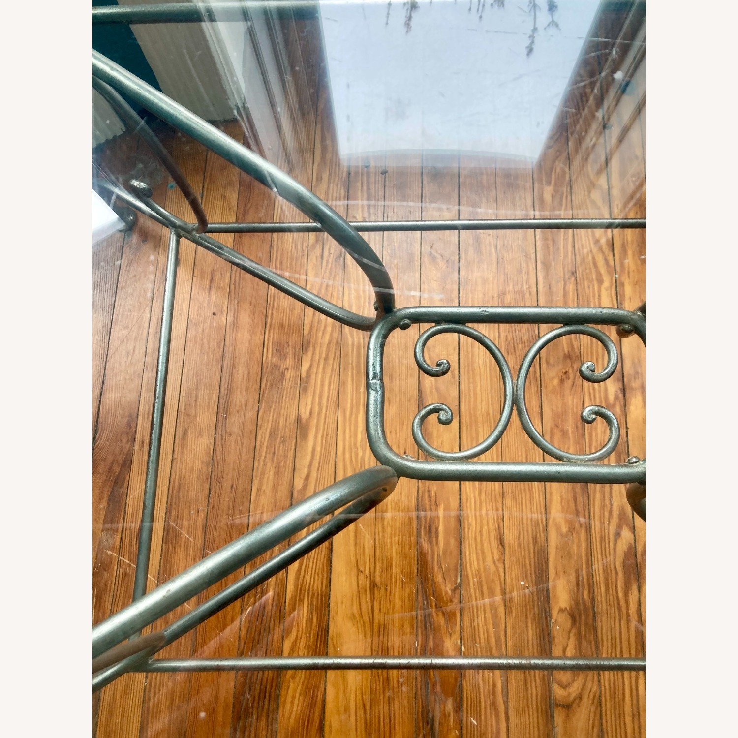 Pierre Deux Glass Dining Table with Iron Base - image-9