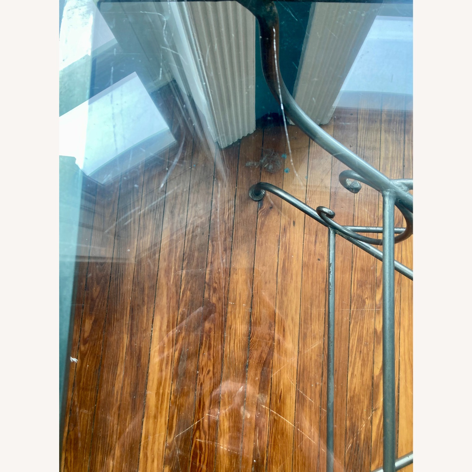 Pierre Deux Glass Dining Table with Iron Base - image-4