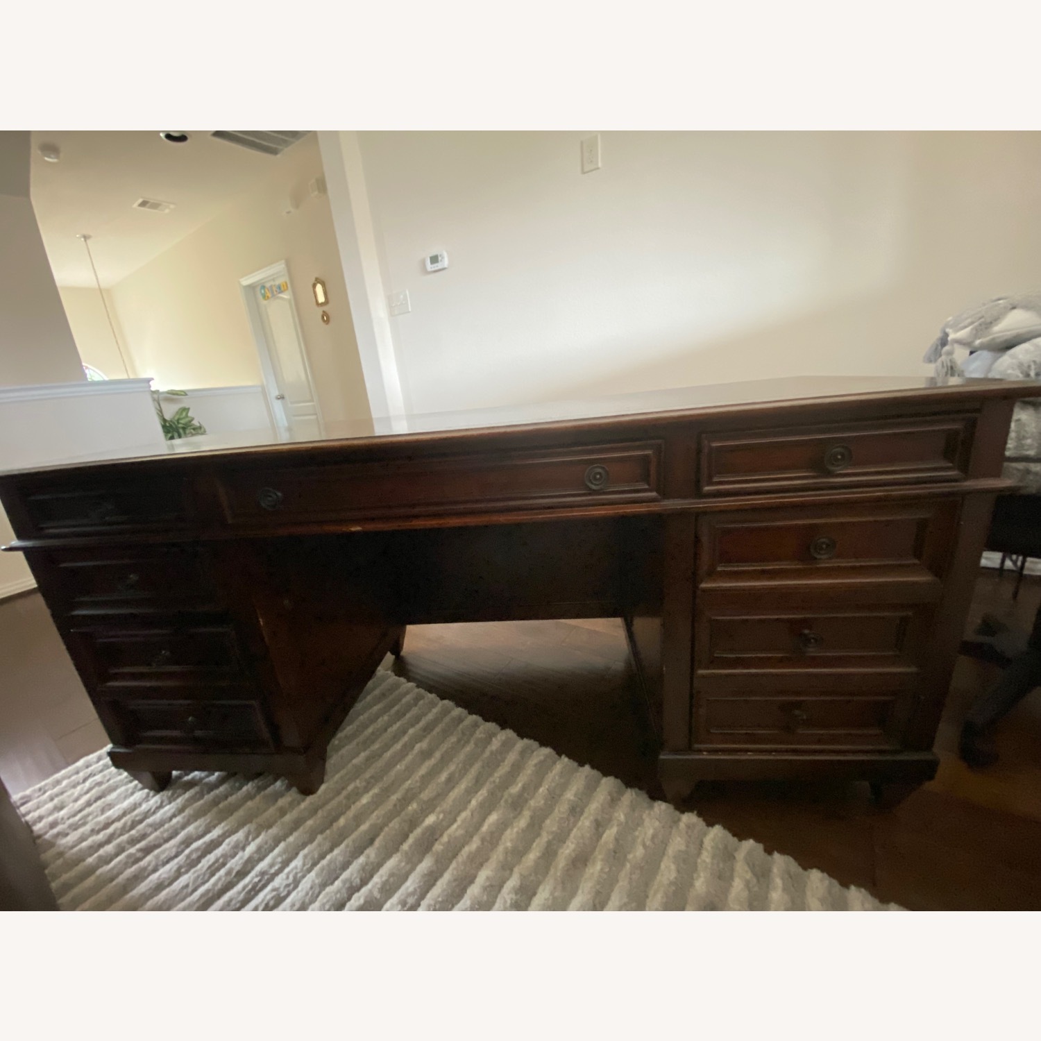 Wooden Office Desk With Hutch - image-2