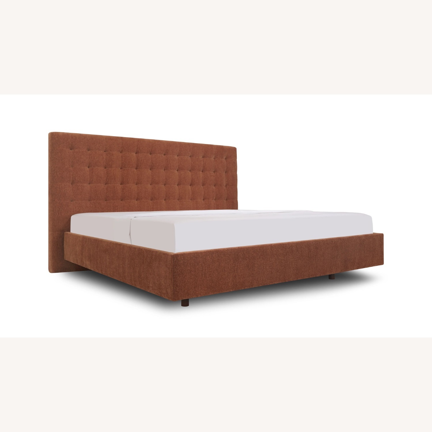 Court Dark Brown Fabric King Bed - image-2