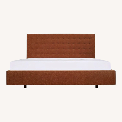 Used Court Dark Brown Fabric King Bed for sale on AptDeco