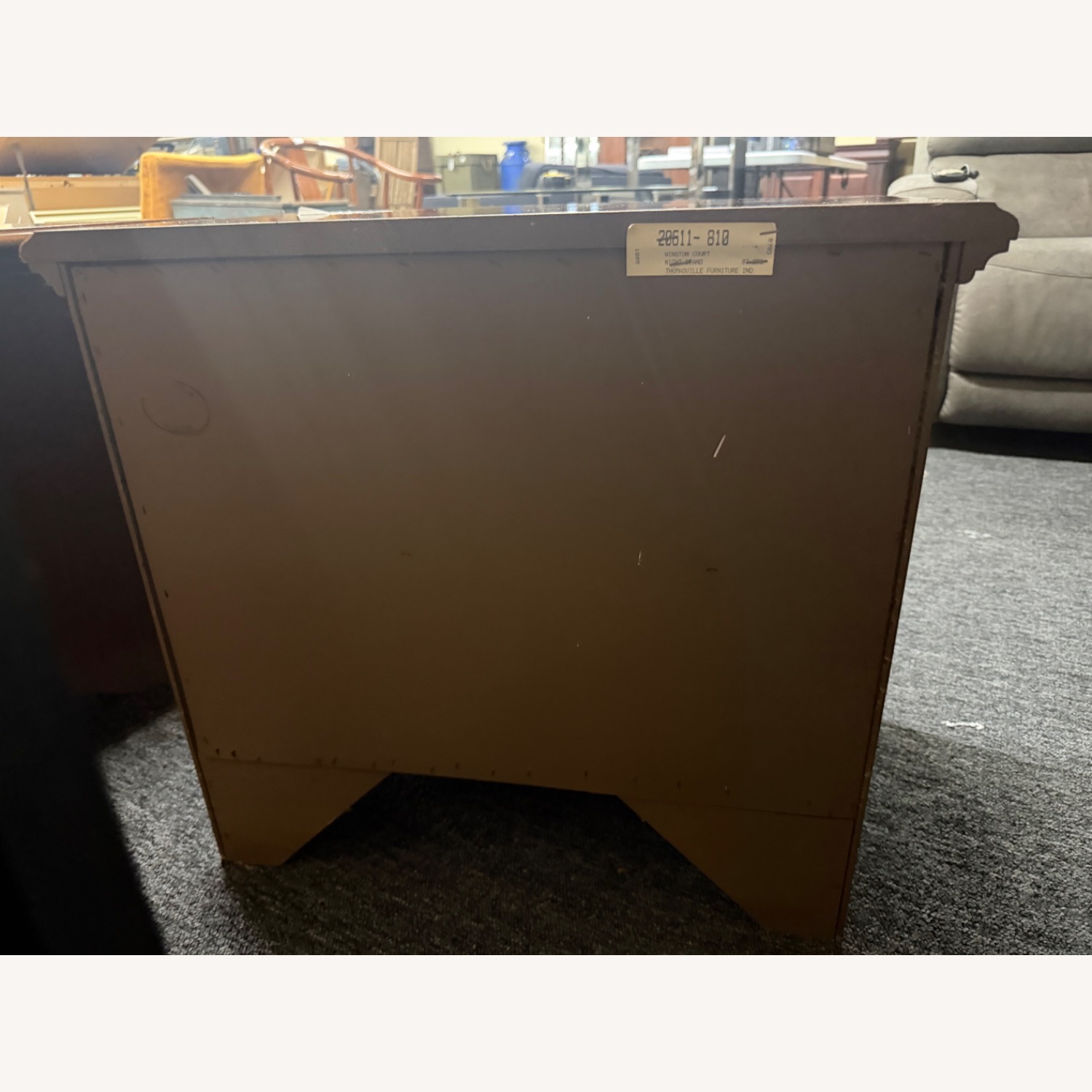 Vintage/Antique Dark Brown Wood Nightstands - image-7