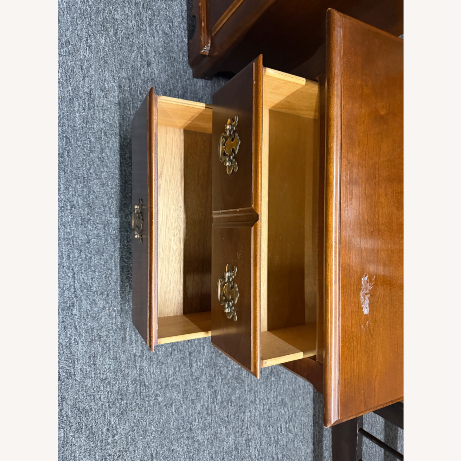 Vintage/Antique Dark Brown Wood Nightstands - image-13
