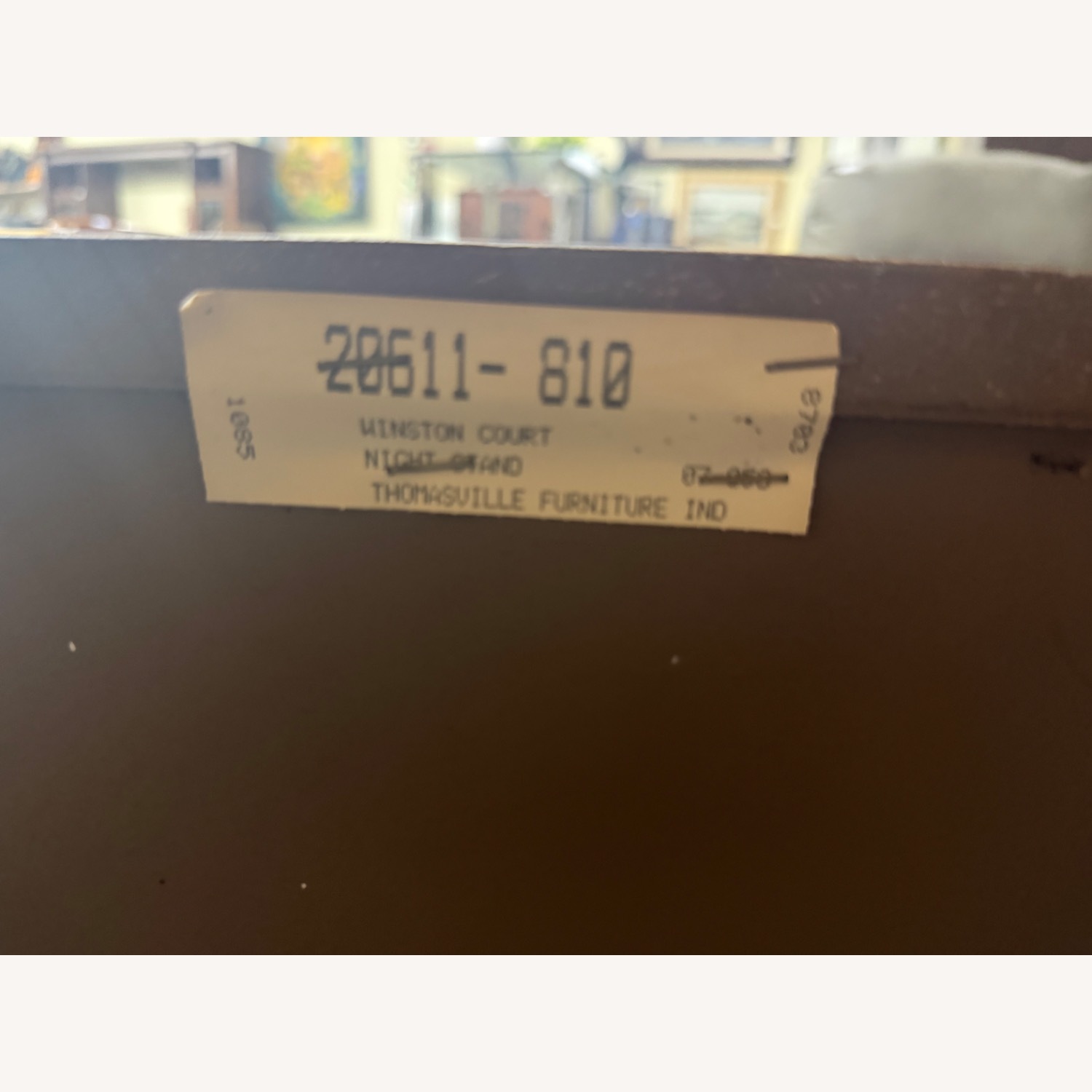 Vintage/Antique Dark Brown Wood Nightstands - image-8