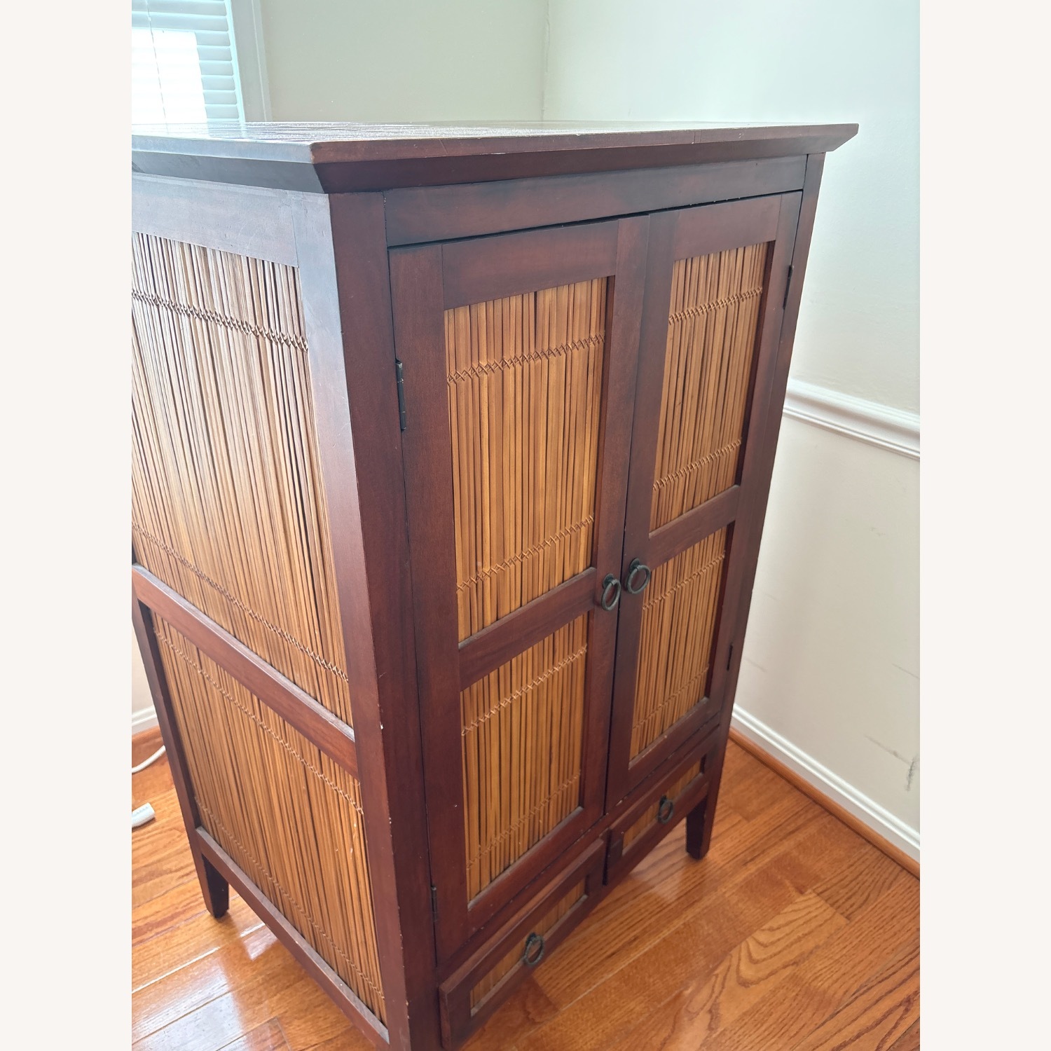 Pier 1 Imports Dark Brown Wood Media Storage - image-3